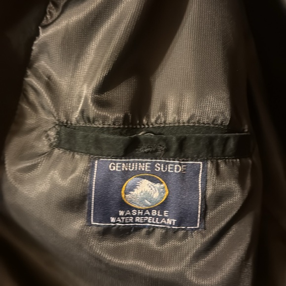 Men’s Black Suede Washable Jacket, L - Picture 3 of 7